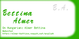 bettina almer business card